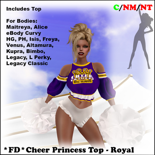 *FD* Cheer Princess Top [BOXED] Royal