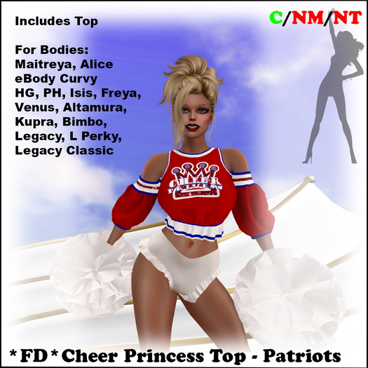 *FD* Cheer Princess Top [BOXED] Patriots