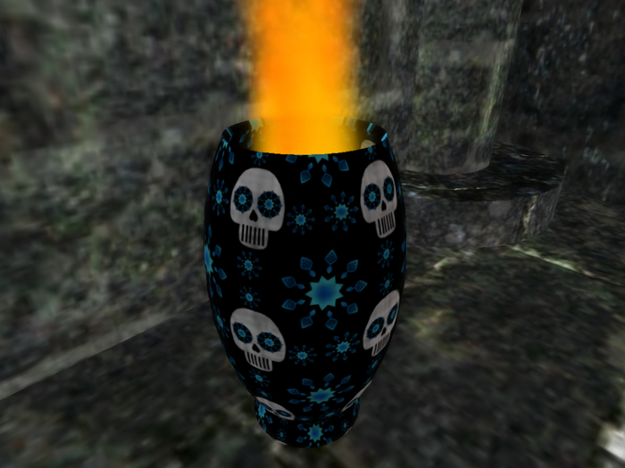 Vase with fire - Skulls Design