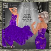 Matahari Celtica Lace Formal Ballgown African Violet