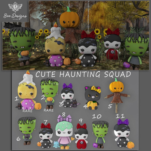 01 Bee designs Cute Haunting Squad RARE