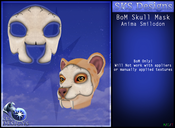 SKS BoM Skull Mask - Smilodon