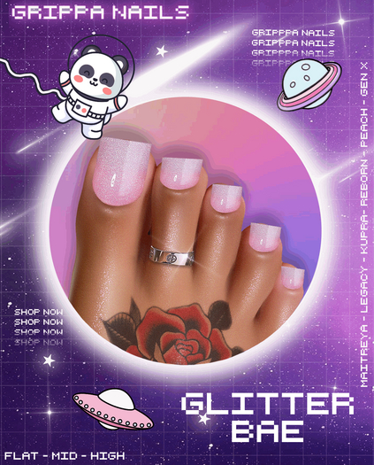 Grippa Pedi:: Glitter Bae Set
