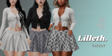 Lilleth. GREEDY Top & Skirt Megapack LARA X, Reborn, Reborn Waifu, Kupra, Legacy, Maitreya, GenX Classic & Curvy