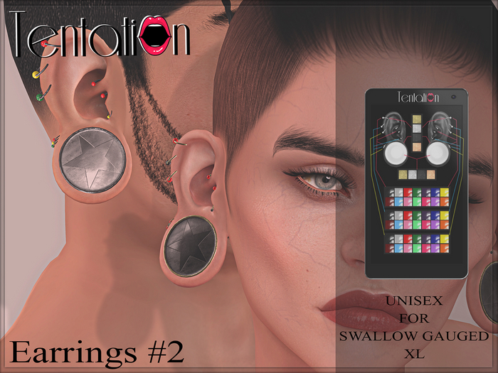 * TentatioN * Earrings #2 (GAUGED XL) (Unpacker)