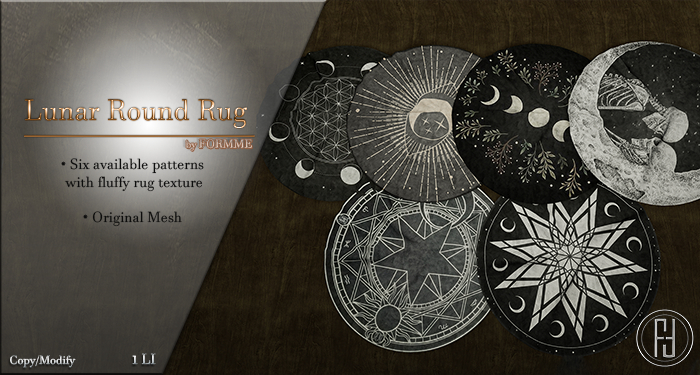 FORMME. Lunar Round Rug Set 