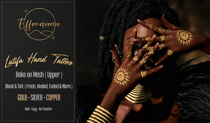 Effervescence - Latifa Hand Tattoo