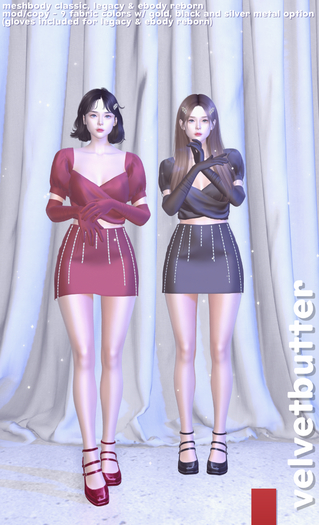 velvetbutter - silky sparkles set (red velvet)