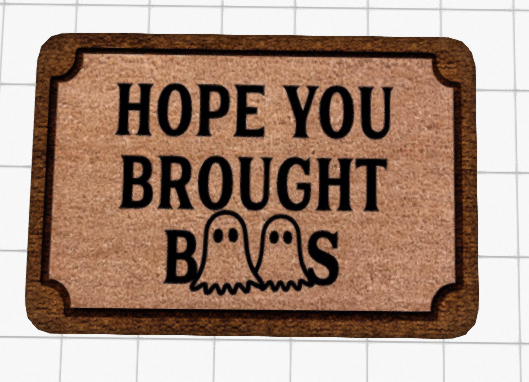 ~Confetti Time~ Halloween Welcome Mat Hope You brought Boos