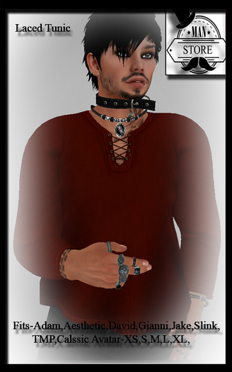 (MS) Tied tunic - burnt orange