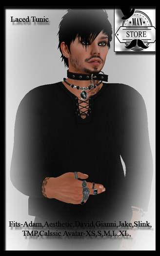 (MS) Tied tunic - black