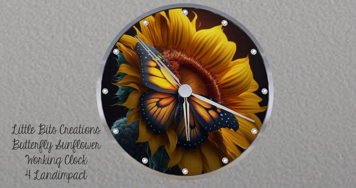 LBC-Sunflower Butterfly Clock (Working)