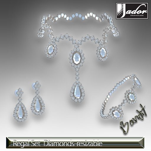 By Bandit - NEW EDITION Full reflective REGAL Set - Diamonds - Necklace Earrings Bracelet Ring