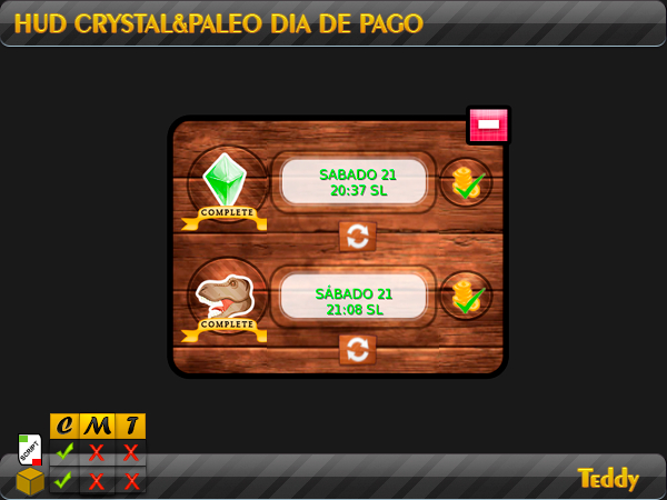 HUD Crystal&Paleo dia de pago