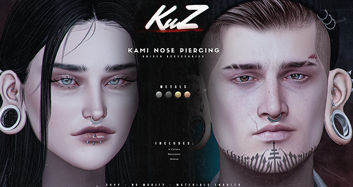KuZ - Kami Nose Piercing - Unisex