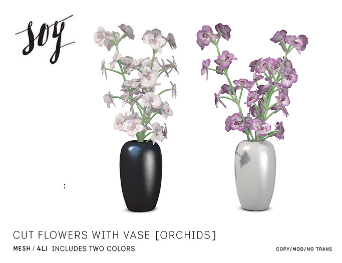 Soy. Cut flowers with vase [Orchids] (addme)