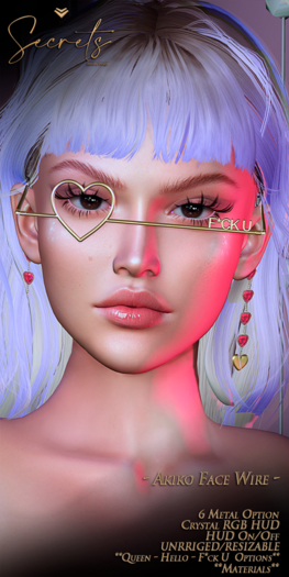 - Secrets - Akiko Face Wire - Silver - Boxed -
