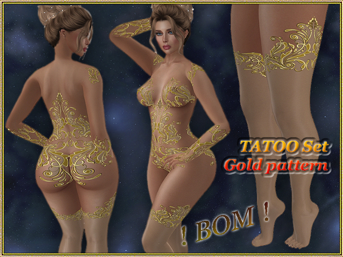 TATOO Set - Gold pattern (BOM) (Full perm)