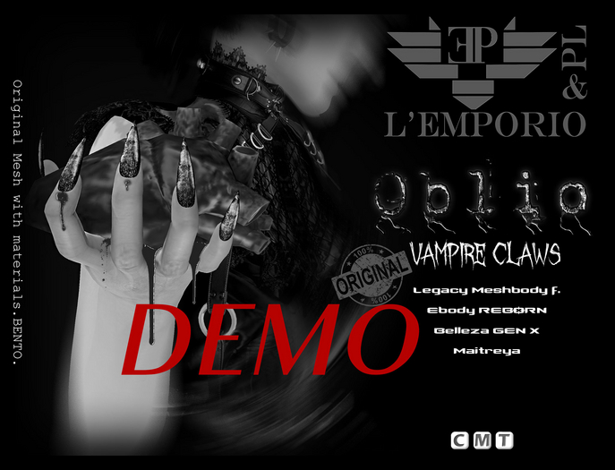 D*E*M*O L'Emporio&PL::*Oblio*::Vampire Claws-Female-V1.3