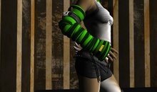 ST Gloves - Green/Black