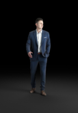  Full Prime businessman wearing the blue suit to go to work is a wonderful beautiful suit of clothes 3D Mesh 25329774