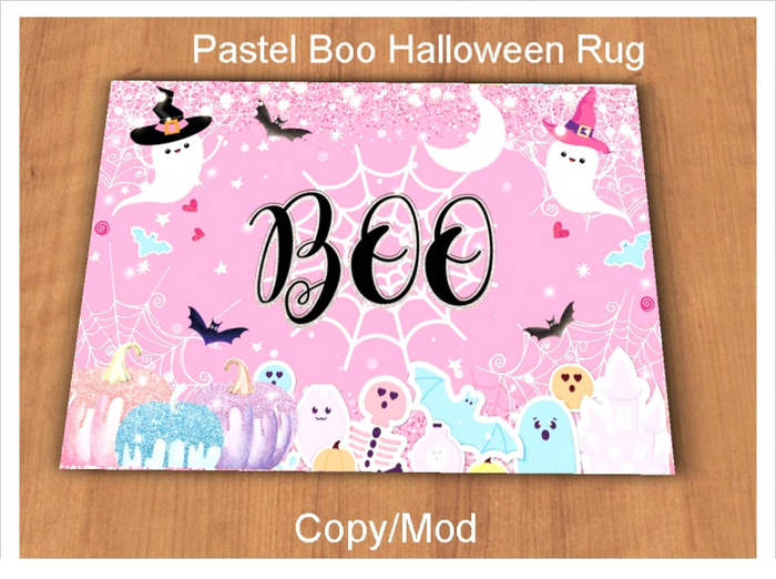 Second Life Marketplace - *CC* Pastel Boo Halloween Rug