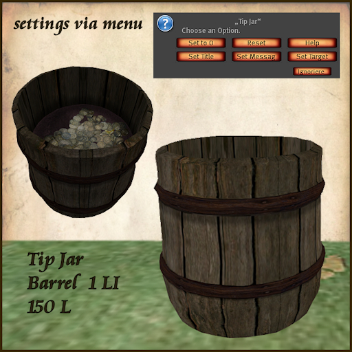 tavern_Tip Jar Barrel, settings via menu