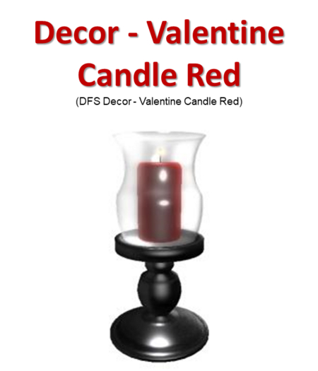 DFS Decor - Valentine Candle Red (DFS - Texture Only)