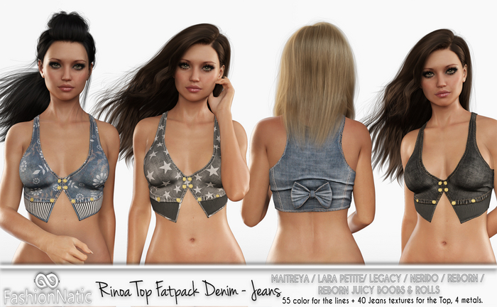 Denim Top Rinoa Fatpack - Maitreya Petite Legacy Nerido Reborn Reborn Juicy & Rolls