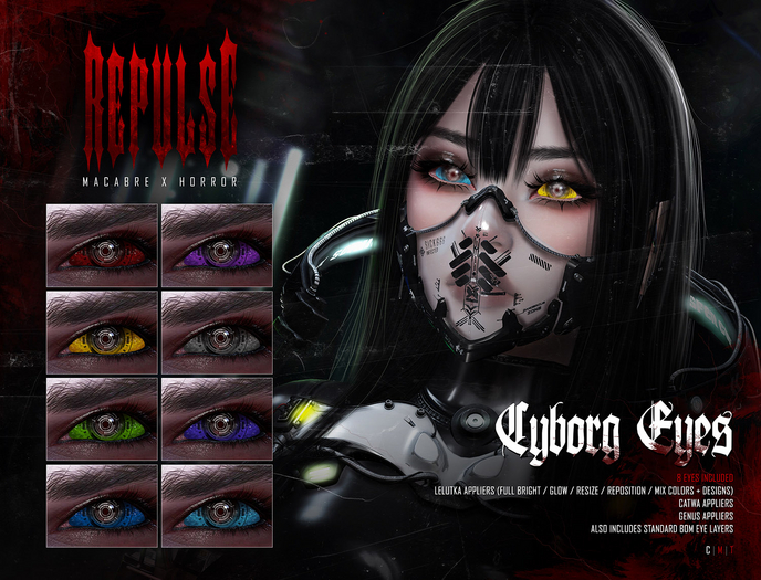 Cyborg Eyes Demon Eyes Vampire Eyes Zombie Eyes