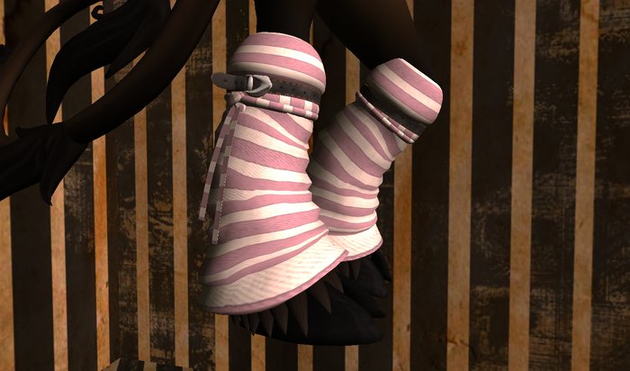 ST Strapped Legwarmers - Pink/White