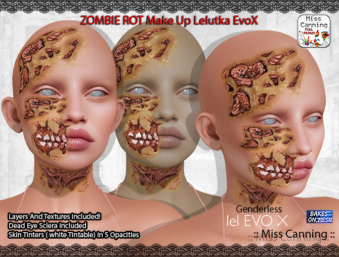 *:: Miss Canning :: [ ZOMBIE ROT Make up  Lelutka Evox ]