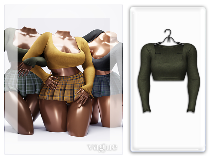 Vague. Raven Top - Olive -