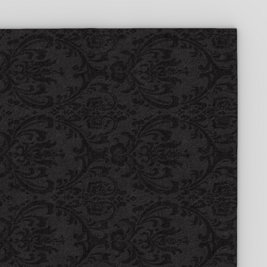 Pomegranate Damask Rug - Black