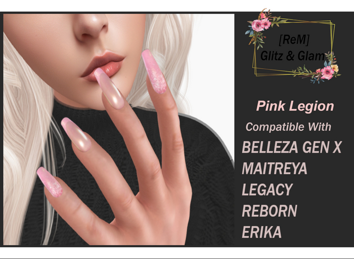 [ReM] Pink Legion Nails