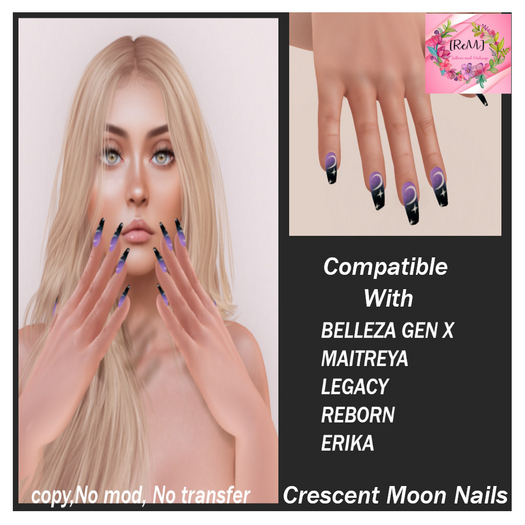 [ReM] Crescent Moon Nails