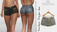 Denim Shorts Rinoa Dirty - Maitreya ,Petite, Legacy, Reborn, Rolls 
