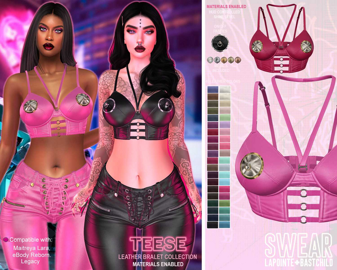 Bralet Top Teese Leather 