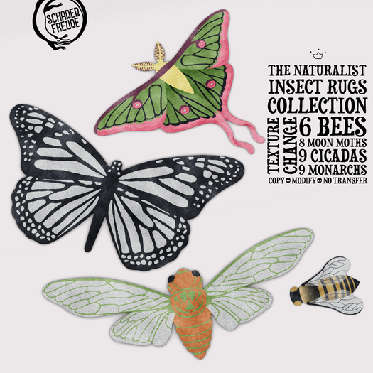 Schadenfreude The Naturalist Insect Rug Collection