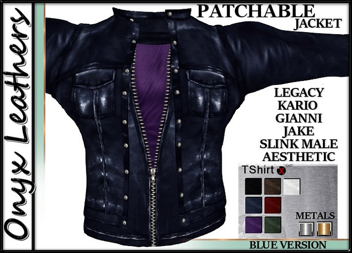 Jacket Patching kit for Bikers - Blue Single Pack