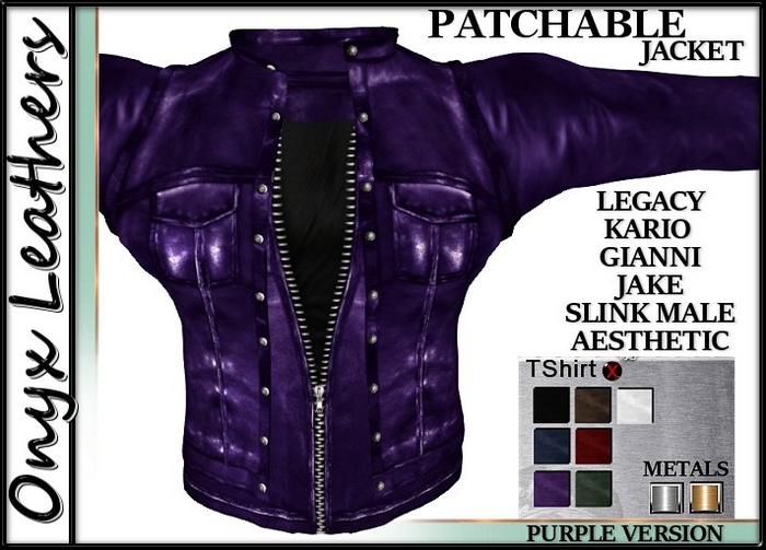 Jacket Patching kit for Bikers - Purple Single Pack