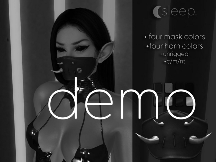 sleep. Demonic Half-Mask DEMO