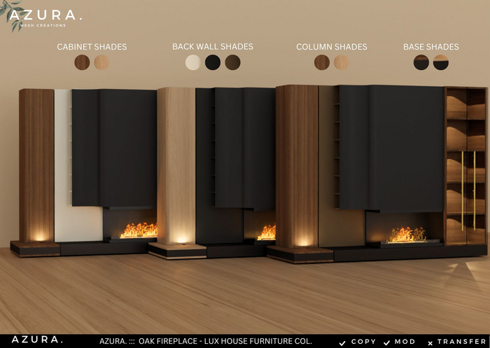 AZURA ::: OAK FIREPLACE - LUX HOUSE FURNITURE COL.