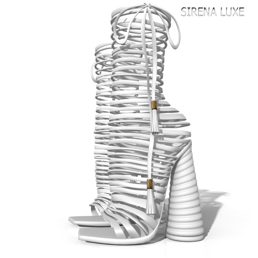 White Lilly Heels