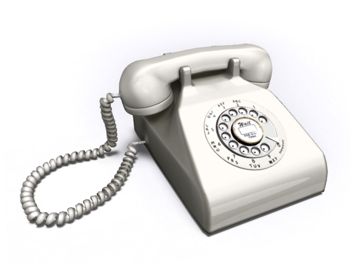 -tb- Rotary Phone - Cream