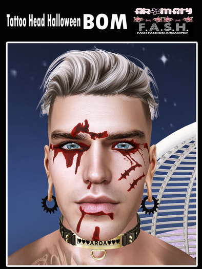 F.A.S.H VIPER Tattoo Head Halloween BOM