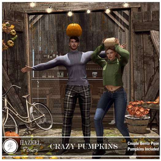 .::Hazeel::. Crazy Pumpkins ~ Couple Bento Pose 