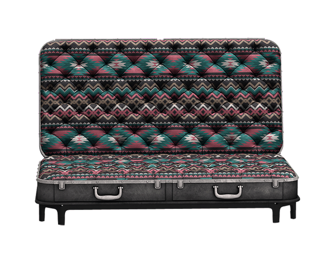 BUENO Suitcase Loveseat -Aztec