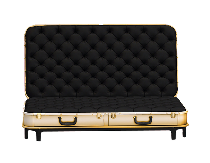 BUENO Suitcase Loveseat -Black Interior