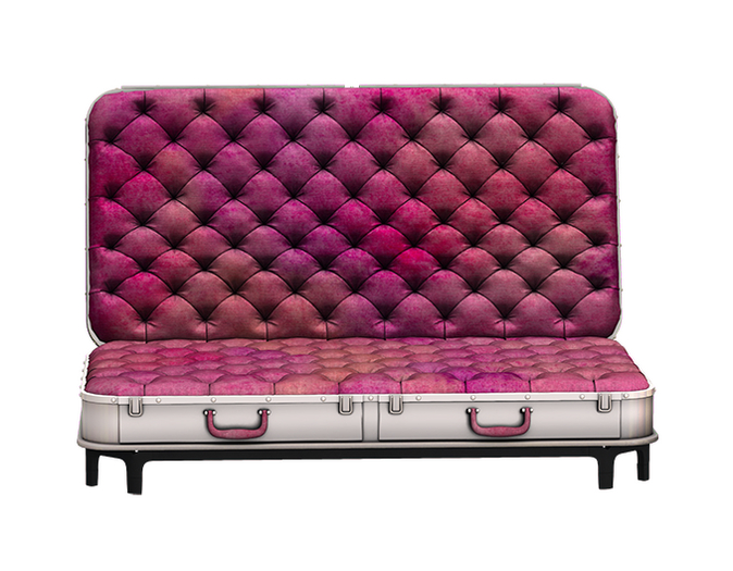BUENO Suitcase Loveseat -Pink Experience
